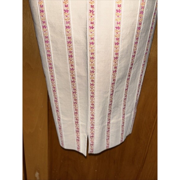 Piazza Sempione Jacquard Audrey Pants Champagne Ivory Cropped IT 48 US 12 - Picture 6 of 10